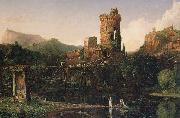 Thomas Cole Landscape Composition:Italian Scenery (mk13) oil on canvas